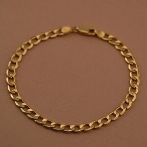 14K Real Gold 4.8 mm Cuban Chain Bracelet | Birthday Gift | Real Gold Cuban |